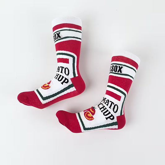 One pair Ketchup Socks