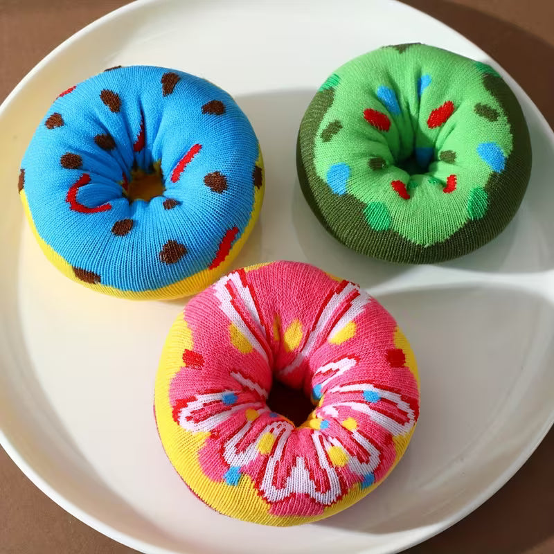 3 Pairs of Novelty And Fun Donut Socks