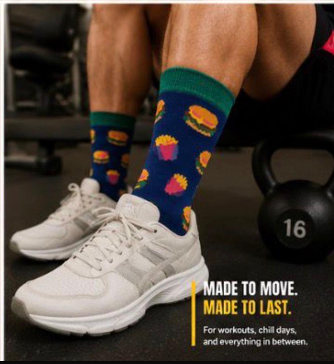 1 pair of burger socks