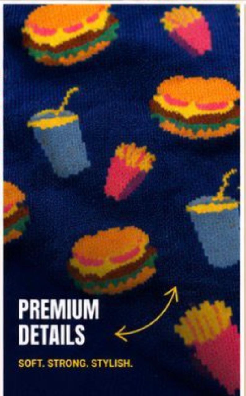 1 pair of burger socks